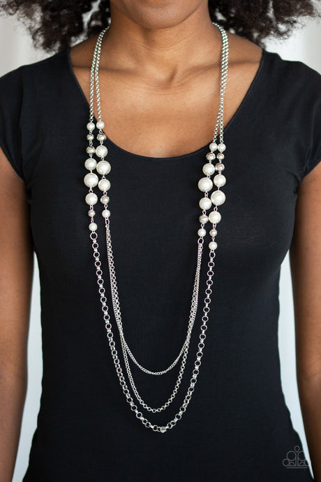 Paparazzi ~ Charmingly Colorful ~ White Necklace Set