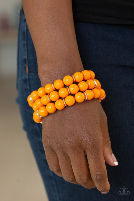 Paparazzi ~ Chroma Collision ~ Orange Beaded Bracelet