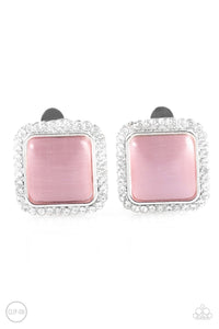 Paparazzi ~ Cinderella Chic ~ Pink Clip-On Earrings