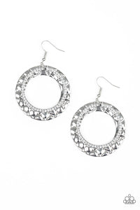 Paparazzi ~ Cinematic Shimmer ~ White Earrings (Life of the Party Exclusive)