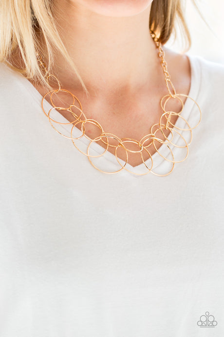 Paparazzi ~ Circa de Couture ~ Gold Necklace Set