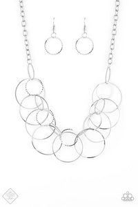 Paparazzi ~ Circa de Couture ~ Silver Necklace Set (Fashion Fix Exclusive)