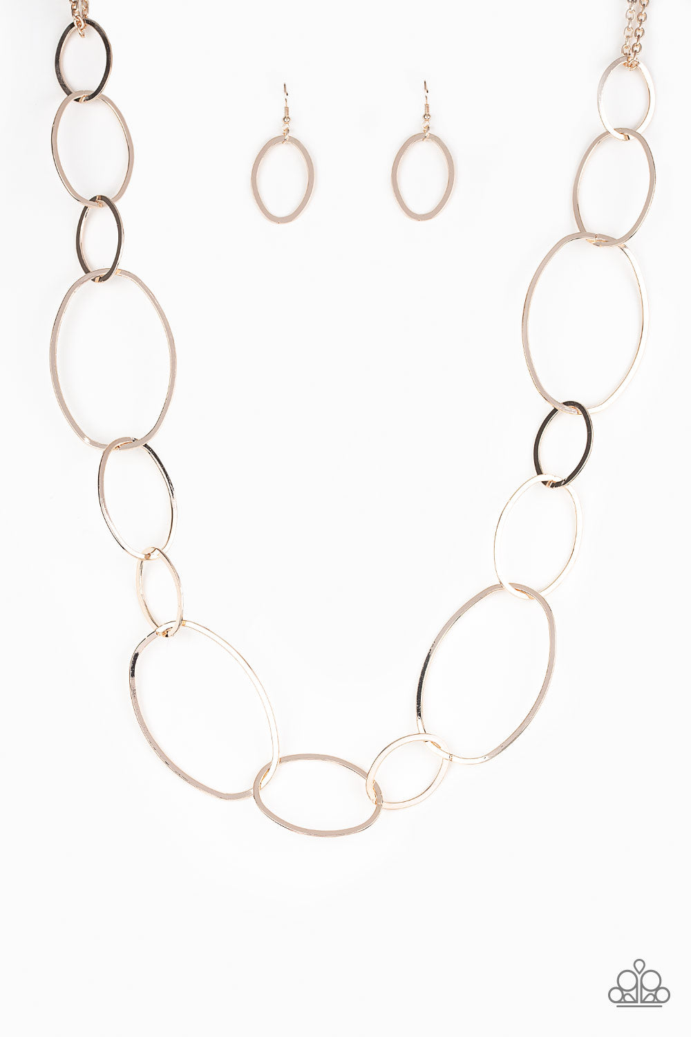 Paparazzi ~ City  Circuit ~ Rose Gold Necklace Set