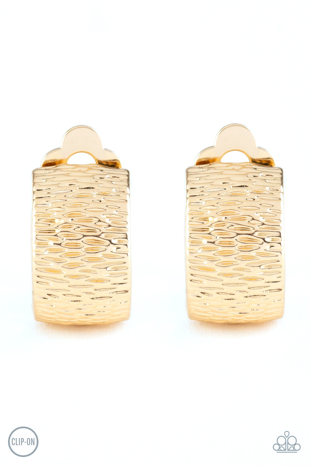 Paparazzi ~ Cirque Du Couture ~ Gold Clip-On Earrings
