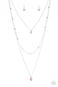 Paparazzi ~ City Blockbuster ~ Pink Necklace Set