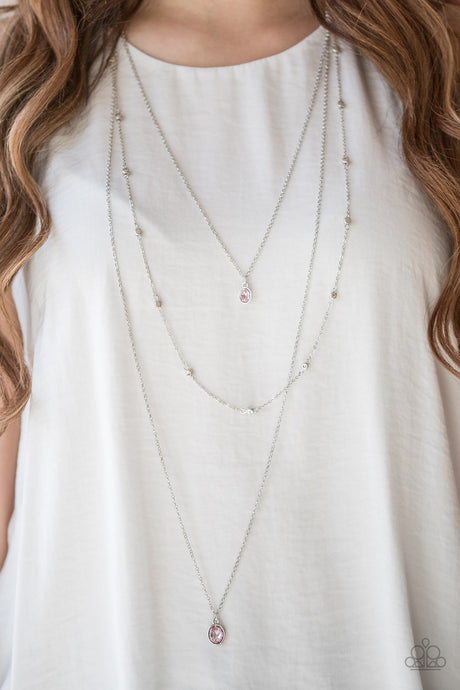 Paparazzi ~ City Blockbuster ~ Pink Necklace Set