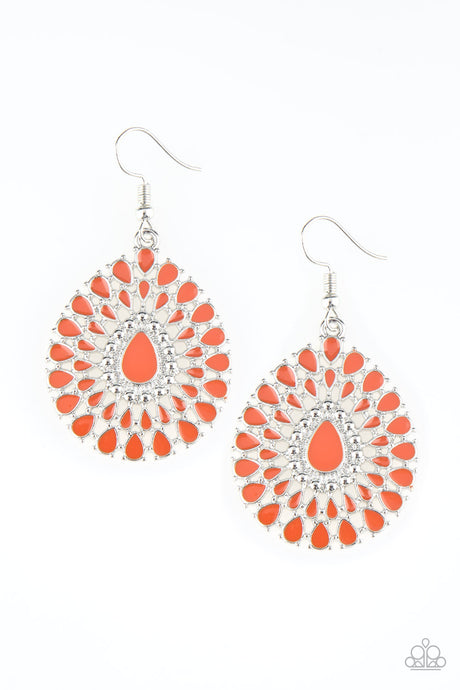 Paparazzi - City Chateau - Orange Earrings