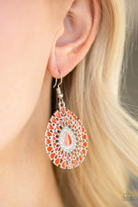 Paparazzi - City Chateau - Orange Earrings