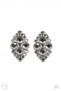 Paparazzi ~ City Gardens ~ Black Clip-On Earrings