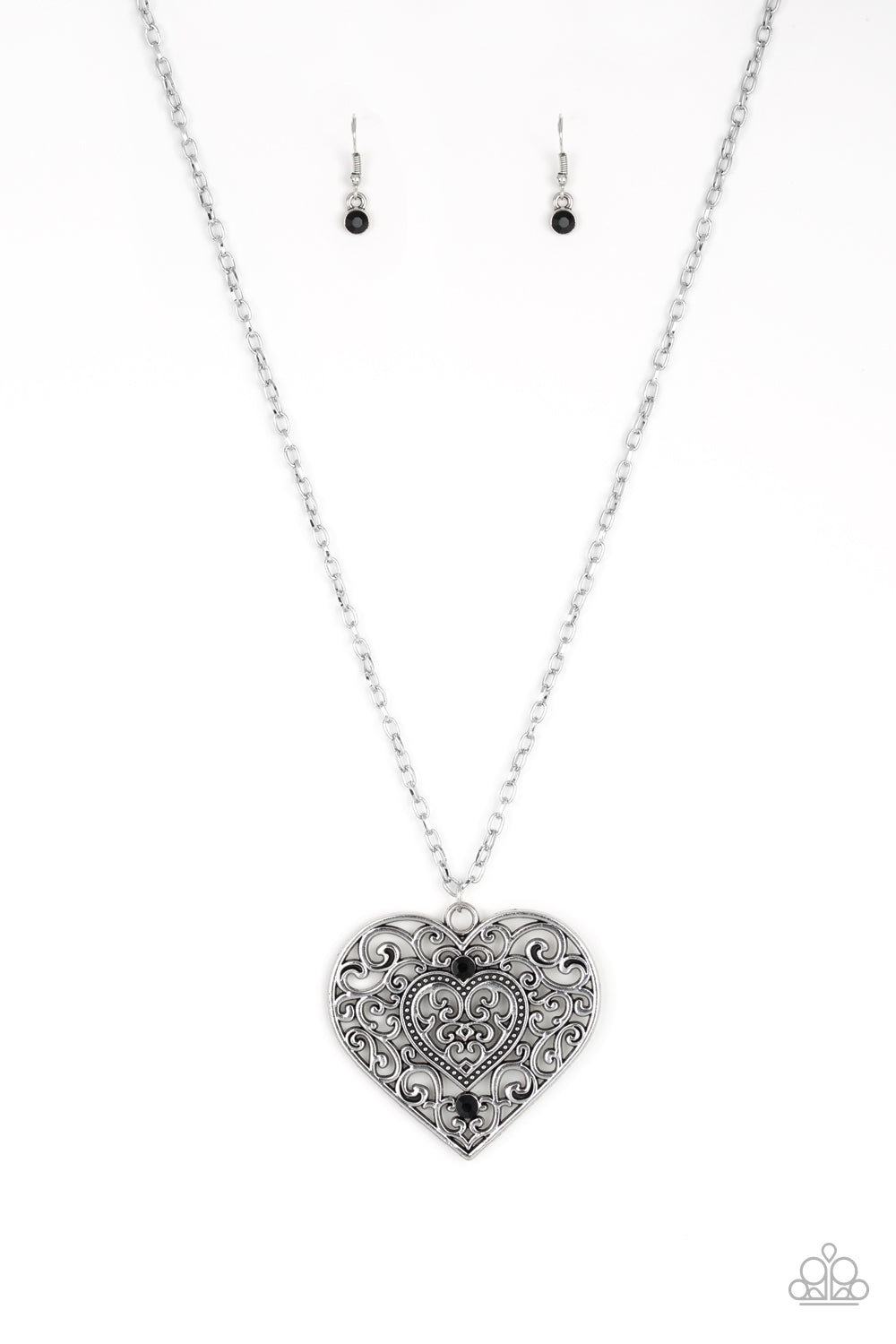 Paparazzi ~ Classic Casanova ~ Black Necklace Set