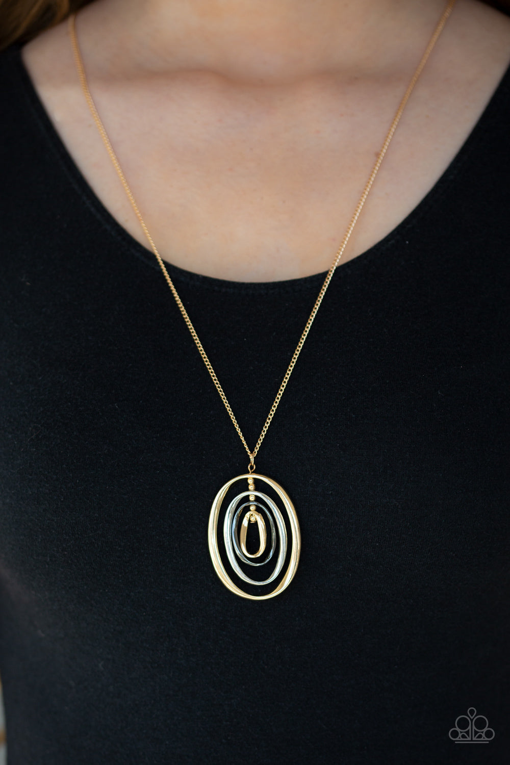Paparazzi ~ Classic Convergence ~ Gold Necklace Set