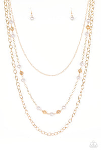 Paparazzi - Classical Cadence - Gold Necklace Set - Klassy Jewelz Boutique