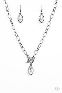Paparazzi ~ Club Sparkle ~ Black/Gunmetal Toggle Necklace Set