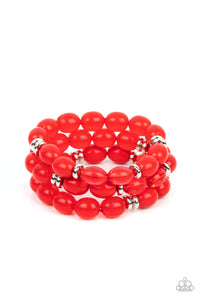 Paparazzi ~ Coastal Coastin ~ Red Bracelet