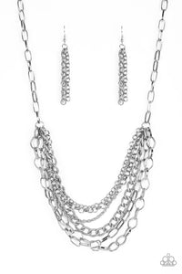 Paparazzi ~ Color Bomb ~ Silver Necklace Set