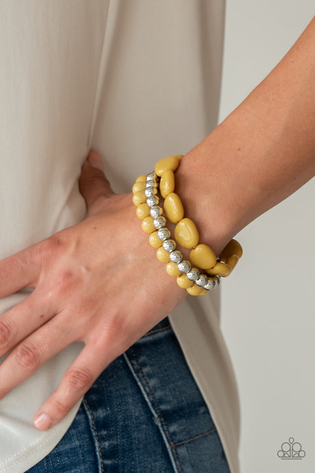 Paparazzi ~ Color Venture ~ Yellow Bracelets