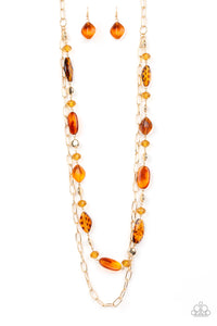 Paparazzi ~ Colorful Couture ~ Brown Necklace Set