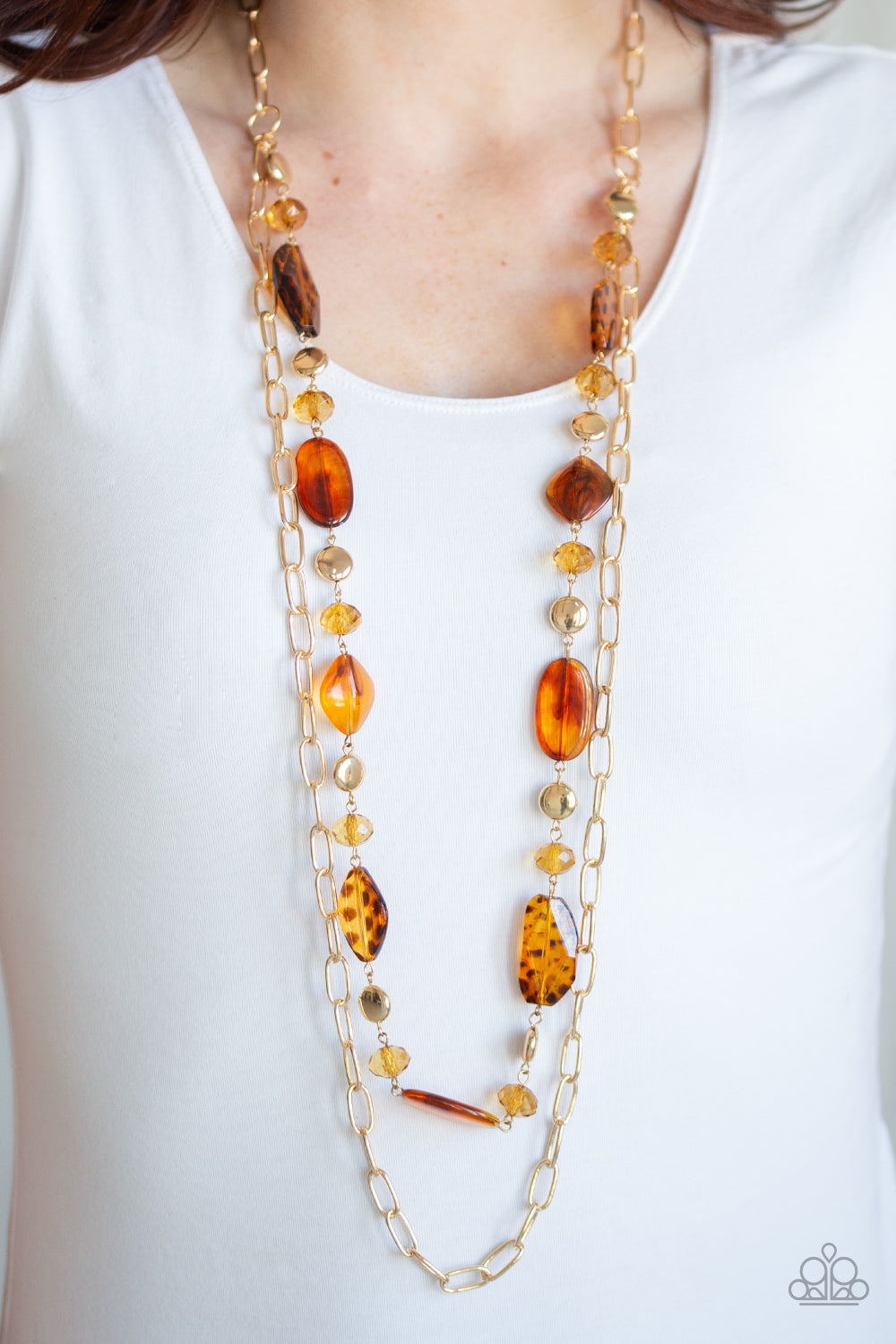 Paparazzi ~ Colorful Couture ~ Brown Necklace Set