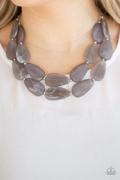 Paparazzi - Colorfully Calming - Silver Necklace - Klassy Jewelz Boutique