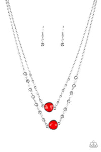 Paparazzi ~ Colorfully Charming ~ Red Necklace Set
