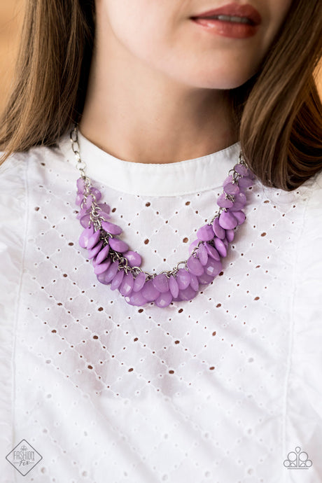 Paparazzi ~ Colorfully Clustered ~ Purple Necklace Set (Fashion Fix Exclusive)