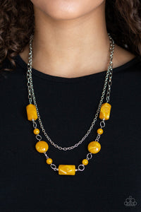 Paparazzi ~ Colorfully Cosmopolitan ~ Yellow Necklace Set