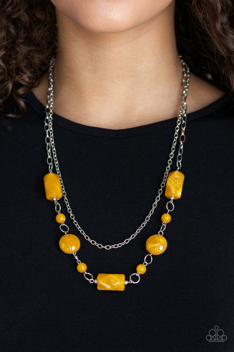 Paparazzi ~ Colorfully Cosmopolitan ~ Yellow Necklace Set