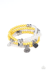 Paparazzi ~ Colorfully Cupid ~ Yellow Bracelet