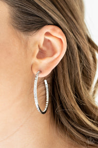 Paparazzi ~ Comin Into Money ~ White Hoop Earrings