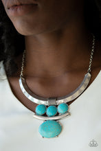 Load image into Gallery viewer, Paparazzi ~ Commander In CHIEFETTE ~ Blue Turquoise Necklace Set