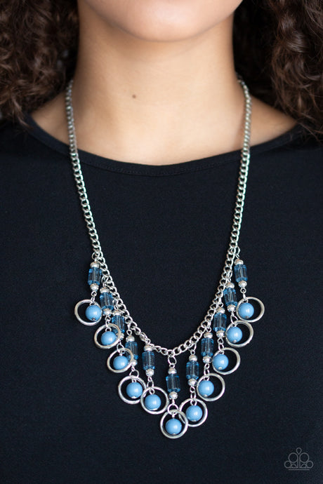 Paparazzi ~ Cool Cascade ~ Blue Necklace Set