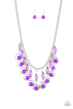 Load image into Gallery viewer, Paparazzi ~ Cool Cascade ~ Purple Necklace Set