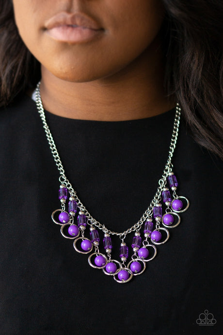 Paparazzi ~ Cool Cascade ~ Purple Necklace Set