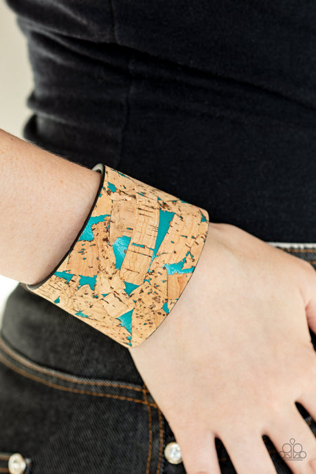 Paparazzi ~ Cork Congo ~ Blue Urban Bracelet