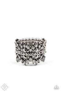 Paparazzi ~ Cosmic Confetti ~ Silver Ring with Stretchy Bands