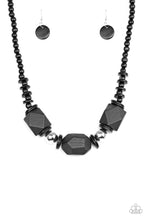 Load image into Gallery viewer, Paparazzi ~ Costa Maya Majesty ~ Black Wooden Bead Necklace Set
