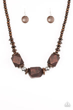 Load image into Gallery viewer, Paparazzi ~ Costa Maya Majesty ~ Brown Wooden Bead Necklace Set