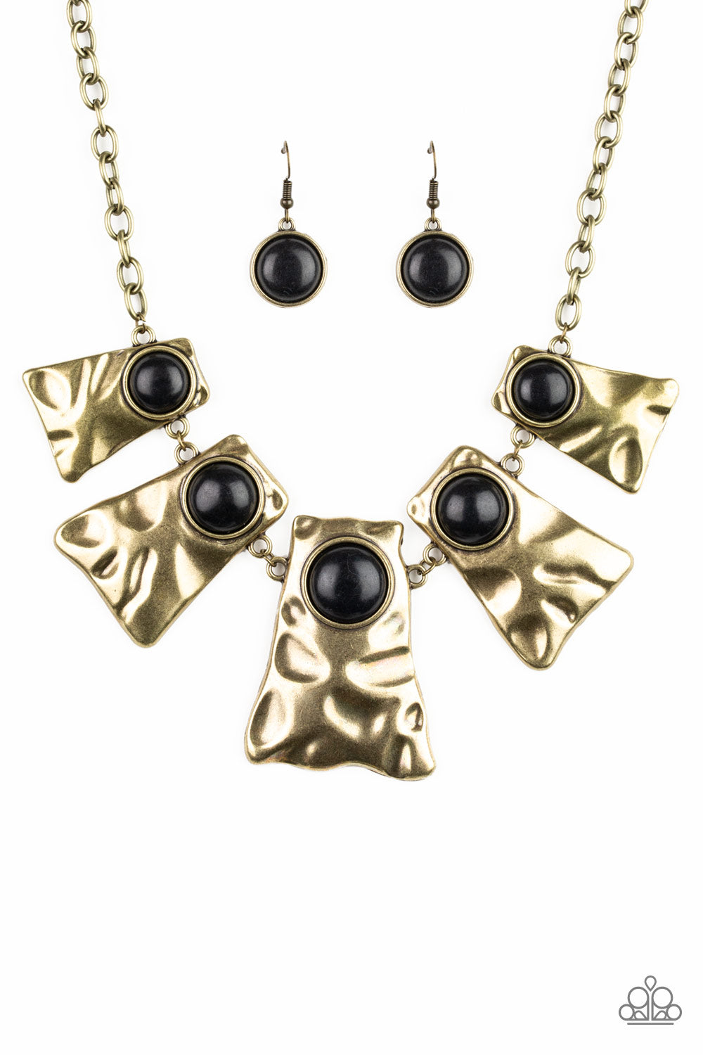 Paparazzi ~ Cougar ~ Brass Necklace Set