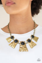 Load image into Gallery viewer, Paparazzi ~ Cougar ~ Brass Necklace Set
