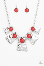 Load image into Gallery viewer, Paparazzi ~ Cougar ~ Red Necklace Set