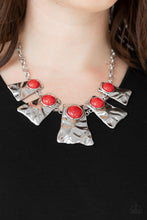 Load image into Gallery viewer, Paparazzi ~ Cougar ~ Red Necklace Set