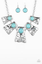 Load image into Gallery viewer, Paparazzi ~ Cougar ~ Blue Turquoise Necklace Set