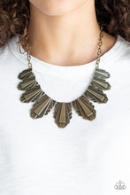 Load image into Gallery viewer, Paparazzi ~Cougar Cave ~ Brass Necklace Set