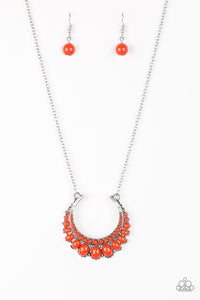 Paparazzi - Count To ZEN - Orange Necklace Set