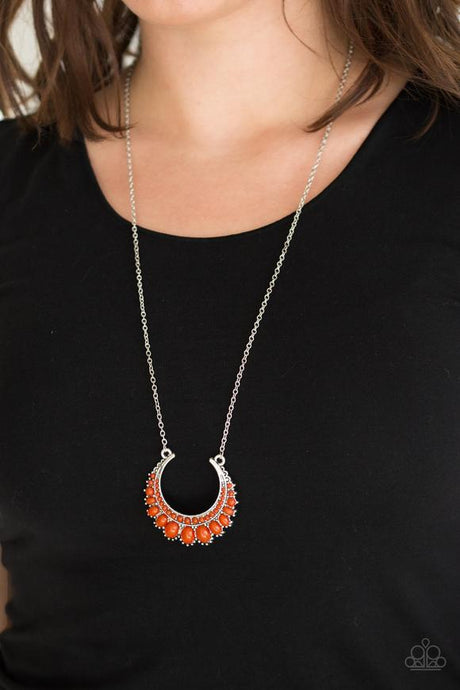 Paparazzi - Count To ZEN - Orange Necklace Set