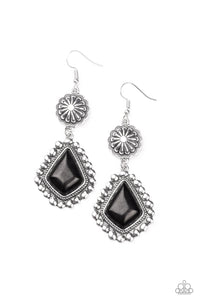 Paparazzi ~ Country Cavalier ~ Black Earrings