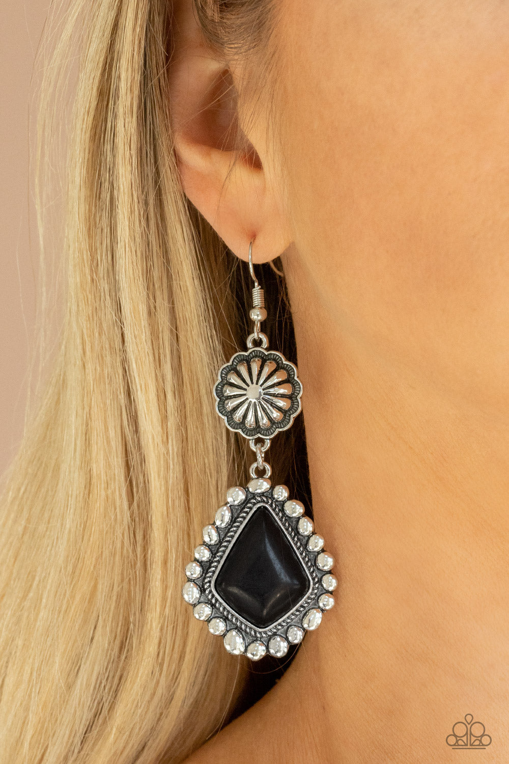 Paparazzi ~ Country Cavalier ~ Black Earrings