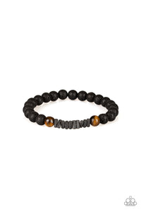 Paparazzi - Courage - Brown Beaded Urban Bracelet - Klassy Jewelz Boutique