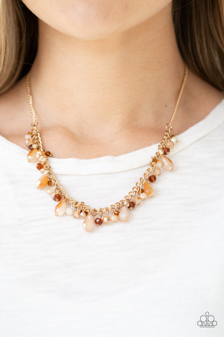 Paparazzi ~ Courageously Catwalk ~ Gold Necklace Set