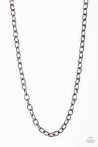 Paparazzi ~ Courtside Seats ~ Men's  Black Urban Necklace